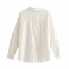 Autunno Bianco Camicia a velluto camicia Giacca Donna Oversized Tassel Coat Button Streetwear 210421