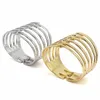 Brazaletes de puño para mujer, brazaletes anchos Punk, Color dorado/plateado, moda femenina, Pulseira Q0717