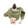 Adesivi coreani invernali per bambini orso caldo lavorato a maglia spesso casual per bambini ragazze carine sciarpa bei ragazzi bavaglino 1-12 anni