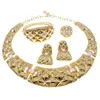 Boucles d'oreilles Collier Yulaili Vendre Brésilien Gold Prestige Plaqué de bijoux Ensemble Ensembles de mode italien pour Femmes Party Mariage