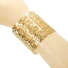 Zwpon Fashion Arab Pattern Alloy Cuff Bracelet Gold Zinc Alloy Filigree Open Brand Bracelet Bangles for Woman Female Jewelry Q0719