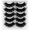 Groothandel 5pairs Dramatische Dikke Valse Wimpers 3D Faux Mink Fake Wimper Multilayer Crossed Fluffy Washes Extension Beauty Makeup Tool