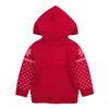 Toddler pojkar flickor tröja kappa barn kläder höst vinterjacka Jul baby stickad cardigan långärmad hooded jumper 210417