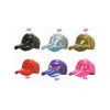 1 pcs chapéus de festa PU Primavera boné de beisebol dança chapéu ajustável caps de snapback caps hip hop laser laser tendência de tendência de gradiente beisebols Cap-es