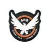 3D Wing Fly Badge Tactique SHD Patchs en tissu de silicone souple The Division PVC Magic Patch Military HookLoop Backpack Hook and Loop Fastener Stickers