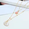 Hänge halsband Starfish Shell Multi-Layer Necklace Star Ladies Girl Fashion Beach Style Jewelry