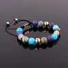 Бисерные пряди Jaravvi Design 10 мм матовые драгоценности Gemstone Blue Jade Beads Beaks Custom Bracelet для женщин Fawn22