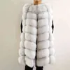 Gilet in vera pelliccia donna inverno naturale vero cappotto invernale giacche personalizzabili Long 211220