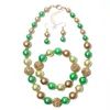 Brincos colar de pacote de natal uddein Conjunto de presentes de pulseira para mulheres festas de joias vintage bibre