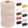 Cordon macramé Textile de maison Corde de coton colorée décoration DIY Tapisserie tissée à la main vêtement en laine tricoté wmq1079