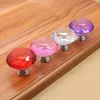 30mm Diamond Crystal Glass Door Knobs Drawer Cabinet Furniture Handle Knob Screw Furniture Accessories by sea CCA12276