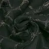 Frauen stricken Tüll Patchwork Kleid Sommer Designer Ms Langarm Luxus Vergoldung eine Linie schwarz Midi 210522