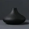 Vases Vase en porcelaine noire pour fleurs NORDIC HOME EL Salon de salon Mat Ceramic Planter Planter Planterie Table à manger Table à manger Ornements