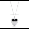 Necklaces & Pendants Jewelry Drop Delivery 2021 Pendant Simple Smooth Love Peach Heart Po Box Floating Locket Necklace Can Open The Clavicle