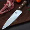 W magazynie! Full Tang 8-calowy szef kuchni nóż wielofunkcyjny chiński noże kuchenne 5CR13Mov stal nierdzewna Noże warzywne i noże owocowe z pakietem pudełka detalicznego