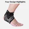 Supporto per caviglia 2PCS L + R tutore, fasciatura del piede di protezione della regolazione senza elasticità, fascia di protezione per il fitness sportivo per la prevenzione della distorsione