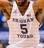 Custom BYU Brigham Young Cougars Maglie da basket Yoeli Childs Jake Toolson TJ Haws Fredette Alex Barcello Nixon Lee Zac