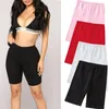 Été rétro 2021 femmes Stretch Biker vélo Shorts entraînement Spandex Leggins genou longueur pantalon court mince femmes