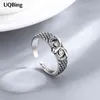 Vinatge Thai Argento Donna Gufo Femminile Cubic Zirconia Anelli Commercio all'ingrosso 925 Gioielli in argento sterling G1125