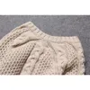 Mulheres de inverno fatos de moda 2 peças conjunto artesanal torção crochet malha camisola + meados de comprimento de bezerro bainha saia terno 210416