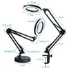 Lampes de table Loupe USB LED 8 fois Lampe à pince froide utilisée pour réparer les tatouages, soins de la peau et outils de beauté 222e