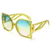 거리 패션 태양 안경 남자 여자 유니섹스 선글라스 독특한 성격 대형 프레임 UV400 전체 프레임 6 색 선택 사항