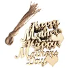 Favores favores feliz dia das mães ornamento de artesanato de madeira 10 pçs / set Decoração de suspensão de casa de dia das mães