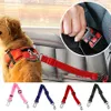 قابل للتعديل الحيوانات الأليفة القط الكلب سلامة السيارة مقعد حزام المقود جرو الكلاب الياقات السفر كليب حزام الرصاص 6 ألوان Q1