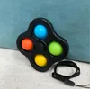 2 em 1 criativo dedo bolha música dedo giroscópio problema brinquedo chaveiro brinquedos de descompressão