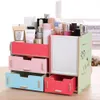 Wooden Storage Box With Mirror 26.5x14.5x19CM Jewelry Container Makeup Organizer Case Handmade DIY Assembly Cosmetic Organizer Wood