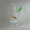 DHL Mini Bong Hookah com 10mm Masculino Tubo Queimador de Óleo Mangueira de Silicone Gotejamento Conjunto de Fumar Portátil Transparente Bongs de Água de Vidro Grosso Para Erva Seca Tabaco