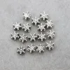 Alloy Snowflake Star Big Hole Koraliki Boże Narodzenie Prezent Antyczne Silver Fit Europejskiej Bransoletki Biżuteria DIY L1349 12x14mm 80 sztuk / partia