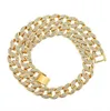 2021 12 mm Miami Cuban Link łańcuch Naszyjnik Bracelet z zestawem dla męskiego Bling Hip Hop losed Diamond Gold Srebrny Raper Women LU2859