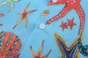 Men's Summer Short Sleeve Shirt Men Designer Stylist Casual Shirts Fashion Turn Down Collar Starfish Print Street Loose Leisure Versatile Asian size M-3XL