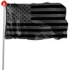 3x5ft svart amerikanska flaggan Polyester No Quarter kommer att ges oss USA Historiska skydd Banner Flagga Dubbelsidig Inomhus utomhus 59E0