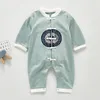 Chinese Style born Boys Jumpsuits Clothes Spring Autumn Baby Rompers Long Sleeve Children 0-3Yrs 210429