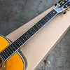 2022 Green Earth New 41 "Guitarra acústica de 6 cordas na cor de madeira natural. Verela e Rosewood para trás e lados Abalone Shell Binding, Fretboard Ebony.