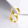 Enkelt par ring hjärtformad ihålig ring för män och kvinnor fläckar stål ihålig fjäril ring