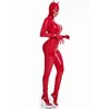 Kvinnor Jumpsuits Rompers Halloween Costume Lingerie Bodysuit Porn Clubwear Sexig Wetlook Latex CatSuit Women PVC Faux Leather Jumpsu8969669