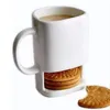 Ceramic Mug set White Coffee Biscuits Milk Dessert Cup Tea Cups Side Cookie Pockets Holder For Home Office 250ML ZWL64