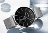 Reloj para hombre CRRJU, diseño único, relojes de cuarzo informales negros, reloj de pulsera sencillo de moda de negocios de lujo para hombre, reloj masculino 210517