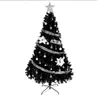 Kerstdecoratie 6ft 1600 takken PVC kerstboom zwart