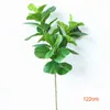 122cm Large Artificial Tropical Plants Green Plastic Banyan Branches Indoor Rare Fake Potted Home el Office Shop Decor Props 210624