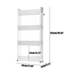 4 Couches Slim Slide Out Cuisine Salle De Bains Rangement Chariot Chariot Rack Holder Home - Blanc