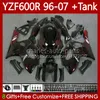 Bodywork For YAMAHA YZF600R Thundercat YZF-600R YZF600 R CC 600R 86No.4 YZF600-R 1996 1997 1998 1999 2000 2001 600CC 2002 2003 2004 2005 2006 2007 Fairing red flames blk