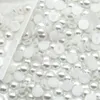 Xulin ABS Yarım Yuvarlak İnci Boncuk Beyaz 1.5-20mm Rhinestones El Sanatları El Sanatları için Aplikler