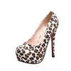 14cm nouvelle plate-forme de mode avec des pompes d'impression léopard talons hauts chaussures décontractées pour femmes 38 39