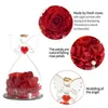 Rosa reale conservata fatta a mano con copertura in vetro d'angelo Fiori eterni Regali per matrimonio Compleanno Madre San Valentino Anniversario 210624