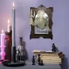 Decorazione per feste Fantasma di Halloween nello specchio Ornamenti per cornici luminose in resina Donna che esce dal muro