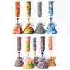 10.5inches Silicone Water Pipe Hookahs Beaker Bong with glass bowl dab oil rig 6 Arms Percolators smoking accessory